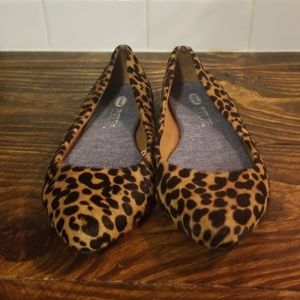 Dr Scholl's leopard print shoes